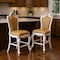 Homeroots Set of Two 24" Brown and Pearl Faux Leather and Solid Wood Counter Height Bar Chairs, 2PK 573448 - alternate 5