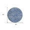 Homeroots 8' Navy Blue And Ivory Round Abstract Washable Indoor Outdoor Area Rug 598982 - alternate 8