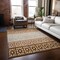 Homeroots 3' X 5' Orange Beige And Ivory Geometric Washable Indoor Outdoor Area Rug 613861 - alternate 7