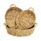 Homeroots Set of Three Natural Water Hyacinth Round Basket Trays 571501 - alternate 16