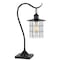 Homeroots 25" Bronze Metal Lantern Style Desk Lamp With Edison Bulb 524660 - alternate 1