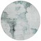 Homeroots 8' Teal Blue Silver And Gray Round Abstract Washable Indoor Outdoor Area Rug 582688 - alternate 8