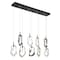 Euf Norah, Chandelier, 13-Light, 51", Matte Black, Mixed Glass 49239-041 - alternate 5