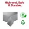 Smarty Had A Party 54 x 108 Silver Rectangular Disposable Plastic Tablecloths 96 Tablecloths, 96PK 813270-SV-CASE - alternate 8