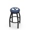 Holland Bar Stool Co 30" Blk Wrinkle Brigham Young Swivel Bar Stool, Accent Ring L8B2B30BrigYn - alternate 1