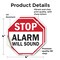 Signmission Stop Alarm Will Sound, 4 inch X 4 inch, Vinyl Decal, 2PK OC-D-2PACK-4-189 - alternate 4