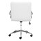 Homeroots White and Silver Adjustable Height Swivel Rolling Conference Office Chair 556764 - alternate 8