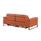 Homeroots 77in Orange and Black Italian Leather Power Reclining Loveseat 720498 - alternate 9