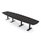 Skutchi Designs Arc Boat Conference Table With Power, 48 in W, 168 in L HAR-ABOT-48X168-T.BK-U999ST19-NA - alternate 1