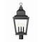 Z-Lite Raphael Sand Black 3 Light Outdoor Post Mount Fixture 5029PHBR-BK - alternate 3