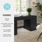 Martha Stewart Kayden Single-Drawer Desk w/Dual 3 Drawer File Cabinets in Black w/Oil Rubbed Bronze Hardware KHO-23042-TBFC2-BK-BK-MS - alternate 9