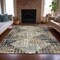 Homeroots 3' X 5' Black And Ivory Geometric Washable Indoor Outdoor Area Rug 631987 - alternate 7