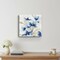 Homeroots 30" x 30" Watercolor Shades of Blue Floral Canvas Wall Art 399121 - alternate 4