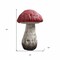 Homeroots 15in Red And White Polyresin Mushroom Outdoor Statue 523601 - alternate 4