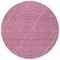Homeroots 8' Blush And Ivory Round Geometric Washable Indoor Outdoor Area Rug 612114 - alternate 8