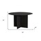 Homeroots 52" Dark Brown Solid Wood Cross Leg Base Round Top Dining Table 712817 - alternate 5
