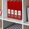 Acrimet Magazine File Holder Vertical Rack, Durable Plastic Desk Organizer, Solid Red, 2PK 277.VM - alternate 7