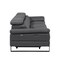 Homeroots 103" Dark Gray Top Grain Leather Reclining Metal USB Sofa 720324 - alternate 8