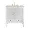 James Martin Vanities Myrrin 30" Single Vanity, Bright White w/ 3 CM Victorian Silver Silestone Top 485-V30-BW-3VSL - alternate 1