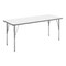 Flash Furniture Wren 60 in x 24 in Adjustable Height Activity Table, Thermal Laminate Top, Short Legs, White XU-A2460-REC-WHT-T-P-GG - alternate 1