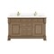 James Martin Vanities Brookfield 60 in. Double Vanity, Pecan w/ Single Hole 3CM White Zeus Silestone Top & Backsplash 547-V60D-PCN-1WZ - alternate 1