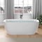 Anzzi Piete Series 32in W x 68in D x 25in H White Freestanding Bathtub MN6732WHS - alternate 9