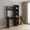 Homeroots 39" Dark Brown Wood Writing Desk and Bookshelf Set 535146 - alternate 3