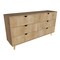 Homeroots 59" Natural Six Drawer Double Dresser 490831 - alternate 4