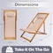Lavish Home Beach Lounge Chair Adjustable Height Reclining Sling Chair Portable Wood Folding Chair 50-LG1512 - alternate 10