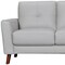 Homeroots 82" Light Slate Gray Leather Sofa With Brown Legs 546415 - alternate 7