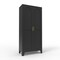 Homeroots 71in Black Stainless Steel Pantry Or Storage Closet With Arched Panel Doors 683398 - alternate 1