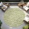 Homeroots 8' Sage And Ivory Round Geometric Washable Indoor Outdoor Area Rug 613749 - alternate 6