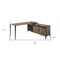Homeroots 65" Brown and Black L Shape Writing Desk 491498 - alternate 6