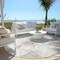 Homeroots 8' Ivory Light Purple And Gray Round Damask Washable Indoor Outdoor Area Rug 596389 - alternate 7