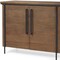 Homeroots 40in Brown and Black Solid Wood and Metal Accent Cabinet With Two Doors 611062 - alternate 5
