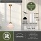 Vaxcel VAXCEL Huntley 1 Light Natural Brass Farmhouse Schoolhouse Pendant White Glass P0374 - alternate 8