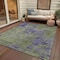 Homeroots 3' X 5' Olive Green And Dark Purple Abstract Washable Indoor Outdoor Area Rug 609361 - alternate 9