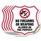 Signmission No Guns Shield Sign No Firearms Or Weapo, 4 inch X 4 inch, Vinyl Decal, 5PK SHI-D-5PACK-4-395 - alternate 1