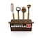 Picnic Time Family Of Brands NFL Cincinnati Bengals Sidecar 5-Piece Bar Tool Set, (Acacia Wood) 672-05-508-077-2 - alternate 1