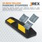 Jrex Safety 22 in Rubber Parking Block Curb Stop, Yellow Reflective Strip, 50PK PBSY-JR-2-HP50 - alternate 5
