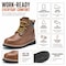 Handpoint Mens 6 in Soft Toe Work Boots-Water Resistant, Slip Resistant, Goodyear Welt Leather, 6.5 ELK84424-EE-6.5 - alternate 8