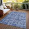 Homeroots 3' X 5' Blue And Ivory Abstract Washable Indoor Outdoor Area Rug 615440 - alternate 6