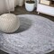 Jonathan Y Modern Persian Vintage Medallion Light Gray/Ivory 5 ft Round Area Rug MDP106C-5R - alternate 1