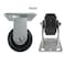 Hyw Products Heavy Duty Caster 4in Rubber on Cast Iron Wheel, Rigid 40-40R-A1-RC - alternate 3