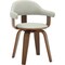 Leisuremod Modern Wooden Dining Chair, Walnut Color Frame in Grey, Brivo Collection BC22GR - alternate 1