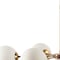 Homeroots Gold Sputnik Six Light Frosted Metal Dimmable Chandelier With White Shades 611341 - alternate 5