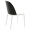 Leisuremod Tule Dining Side Chair with Leather Seat and White Powder-Coated Steel Frame, Black/White, 4PK TWCBL18W4 - alternate 9