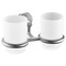 Anzzi Caster Series 7.36 in. Double Toothbrush Holder in Brushed Nickel AC-AZ002BN - alternate 1