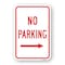 Signmission No Parking With Right Arrow, Heavy-Gauge Aluminum, 18" x 24", A-1824-24992 A-1824-24992 - alternate 1