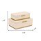 Homeroots Set of Two Cream And Gold Striped Nesting Storage Boxes With Lids, 2PK 712926 - alternate 8